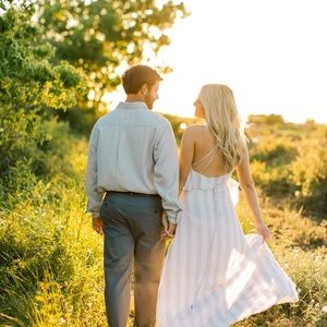 Dress white and light tan